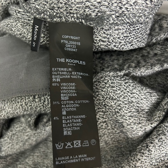 The Kooples x Sport Chain Sleeve Sweater Heather Gray Size 1 Small - Picture 9 of 13